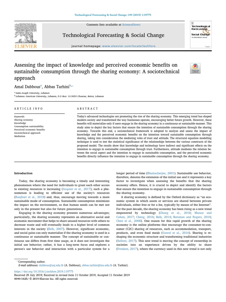 Technological Forecasting & Social Change 149 (2019) 119775 | PDF ...