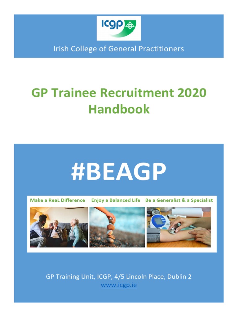GP Trainee Recruitment Handbook 2020 | PDF | General Practitioner ...