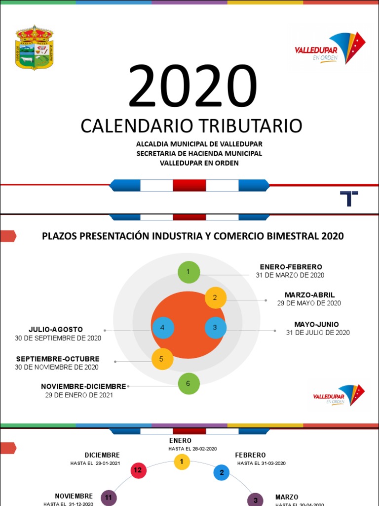 Calendario Tributario Valledupar - 2020  PDF  Business