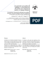 Una Experiencia Con Pacientes Mieloma Multiple Abordaje Psicologico PDF