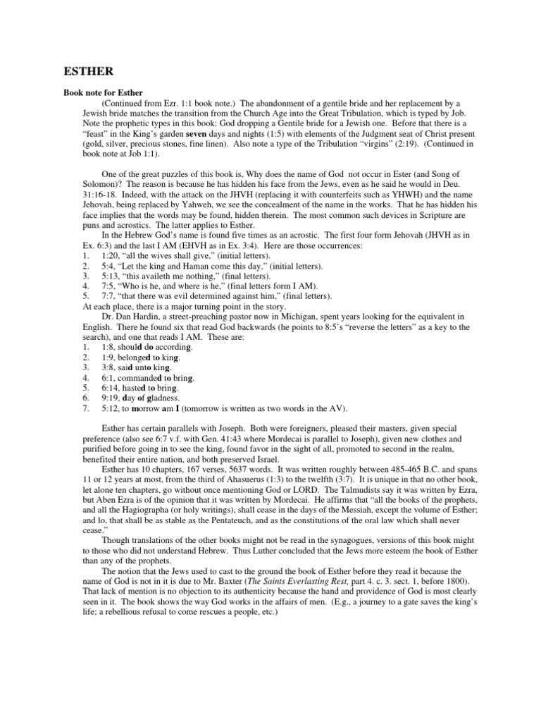 Insights on the Book of Esther | PDF | Book Of Esther | Torah