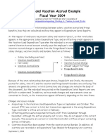 Salary and Vacation Accrual Example Fiscal Year 2004: Executive Summary