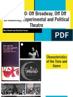 1960-1980 Off Broadway, Off Off Broadway, Experimental and Political Theater