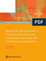 Desarrollo de Pruebas y Cuestionarios para Una Evaluación Nacional Del Rendimiento Académico PDF