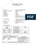 Daftar Riwayat Hidup