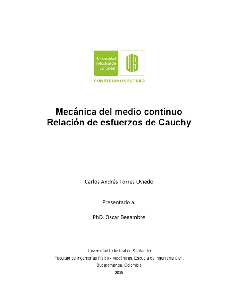 Relación de Esfuerzos de Cauchy | PDF | Geometria plana) | Impulso