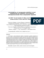 Investigation of Omeprazole Stability in Oral Suspensions For Pediatric Use Prepared Extemporaneously From Omeprazole Capsules