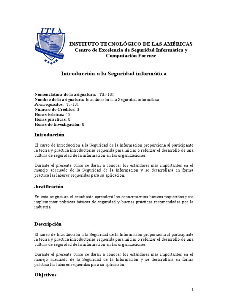 Introduccion A La Seguridad Informatica | PDF | Seguridad de ...