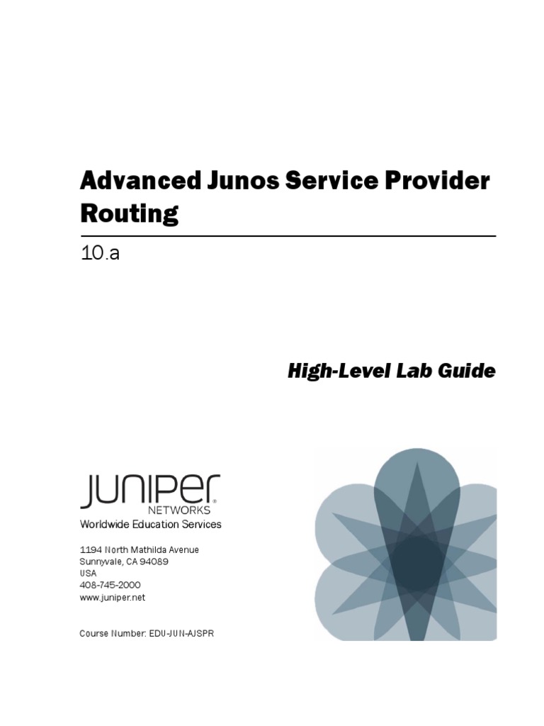 Advanced Junos Service Provider Routing: High-Level Lab Guide | PDF ...