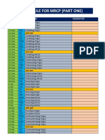 Schedule For MRCP (Part One) PDF