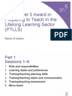 CIEH Level 3 Award in Preparing To Teach in The Lifelong Learning Sector (PTLLS)