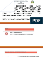 Trabajo0 Remoto de Docentes - RVM 097-2020.