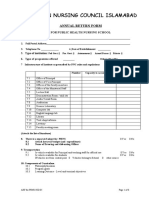 Pakistan Nursing Council Islamabad: Annual Return Form