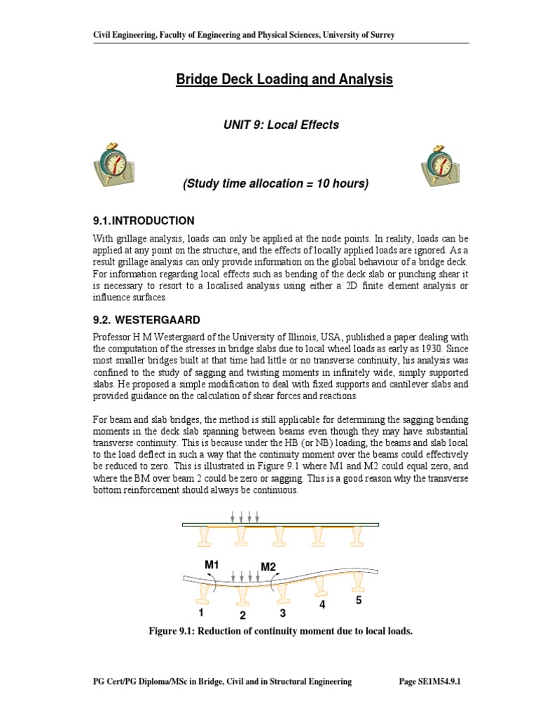 Local Effects in Bridge Deck Analysis | PDF | Bending | Beam (Structure)