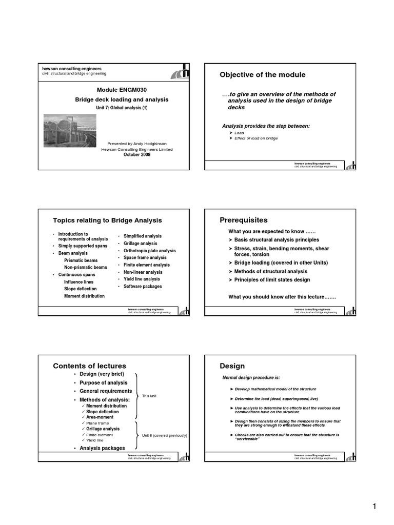 Bridge Deck Analysis Methods Overview | PDF | Bending | Beam (Structure)