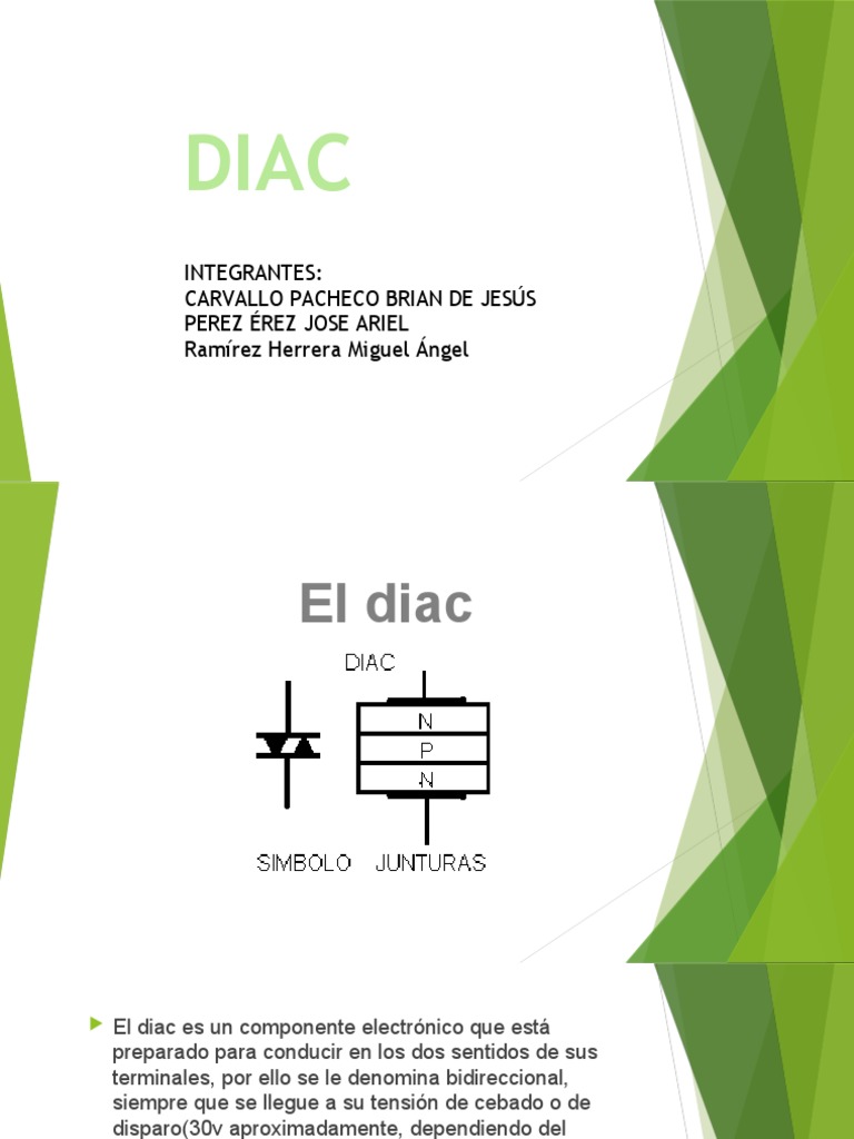 Introducción al DIAC: Tipos y Aplicaciones | PDF | Ciencia y ...