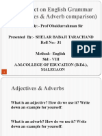 A Project On English Grammar (Adjectives & Adverb Comparison)