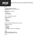 Progrma No.1-: C Program For First Come First Served (FCFS) CPU Scheduling Algorithm