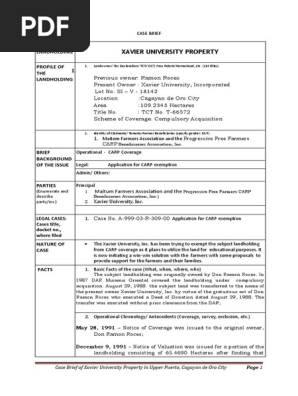 Xavier Case brief Template.doc