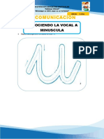 COMUNICACIÓN PLANTILLA (La Vocal o Minuscula)