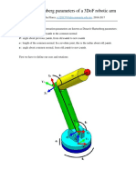 Denavit-Hartenberg Parameters of a 3DoF Robotic Arm