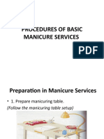 Procedures of Basic Manicure Services