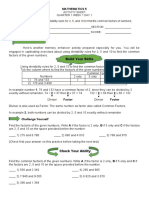 Activity Sheet Quarter 1 Week 1 Day 1: Mathematics 5