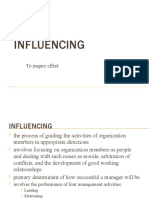 Influencing: To Inspire Effort