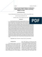 Alternatives To Flue Cured Virginia Tobacco Cultivation: Preliminary Observations From A Tobacco Growing Region in India