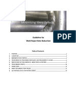 Guideline For Weld Reject Rate Reduction: Table of Contents
