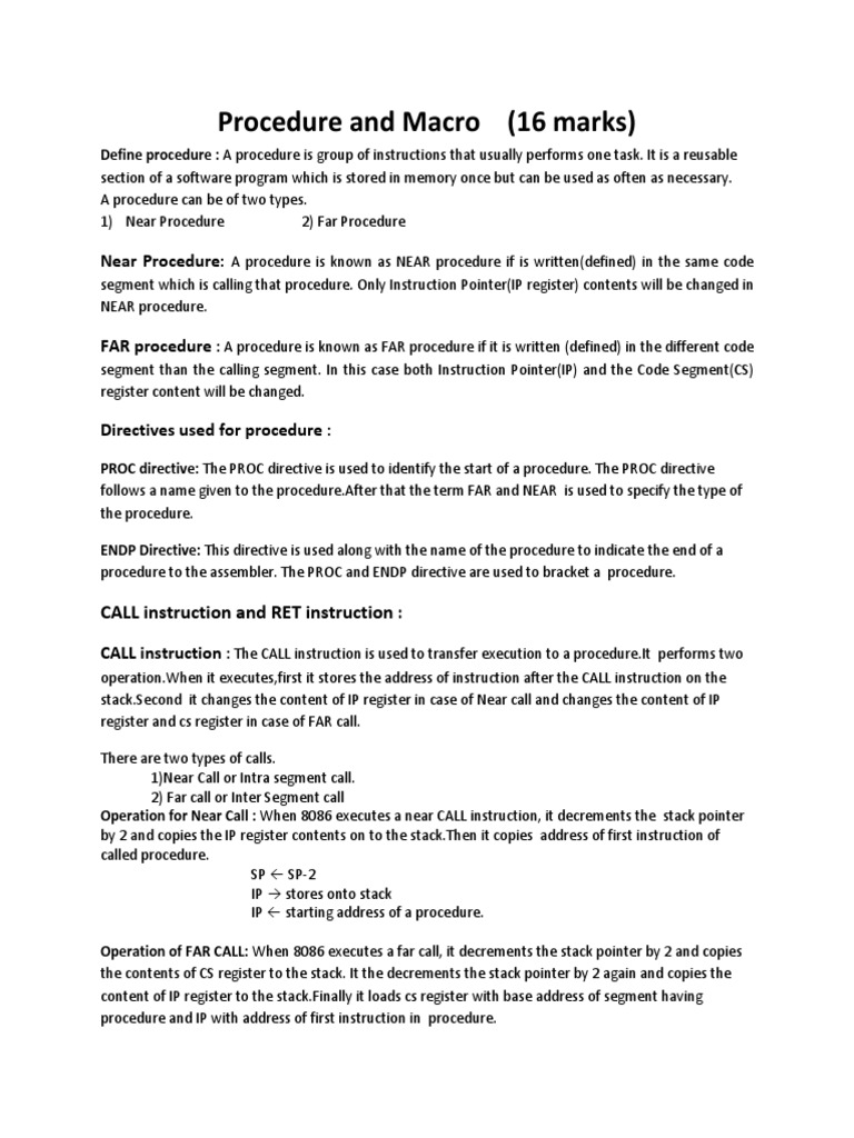 Chapter 6-MAPupFile - 058d4fa990abaa PDF | PDF | Subroutine | Macro ...
