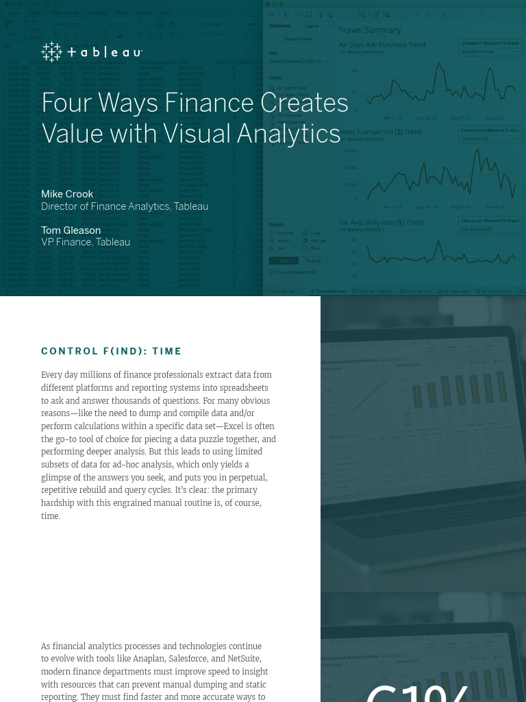 Boost Finance Value with Visual Analytics | PDF | Analytics | Forecasting