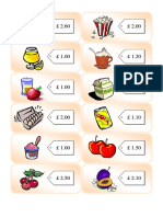 Food Cards and Prices