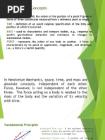 Fundamental Concepts: Space Time Mass