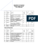 First Semester: University of Madras B.Music Degree Course W.E.F.2008-2009