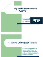 Teaching Staff Questionnaire