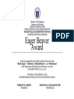 Graceville Elementary School Eager Beaver Award 2018