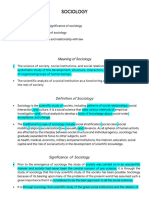 SOCIOLOGY NOTES Highlighted PDF