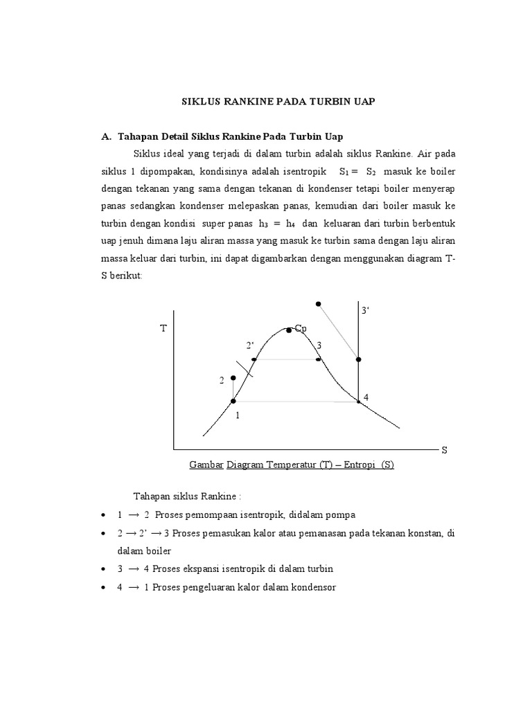 Gambar Siklus Rankine Turbin Uap | PDF | Metode & Bahan Ajar ...