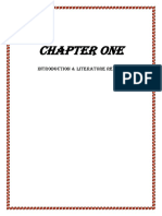 Chapter One: Introduction & Literature Review