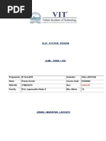 Vlsi System Design: FALL - (2019-20) Pranav Kumar 17BEC0473 Prof. Jagannadha Naidu K 15