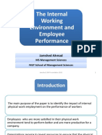 The Internal Working Environment and Employee Performance