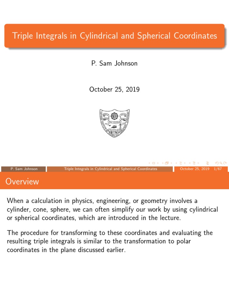 Triple Integrals in Cylindrical and Spherical Coordinates | PDF ...