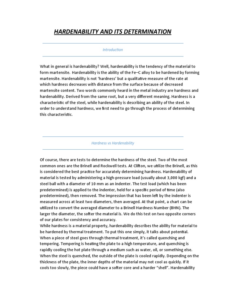 Understanding Hardenability in Steel | PDF | Steel | Building Materials