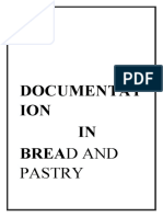 Documentat ION IN Bread And: Pastry