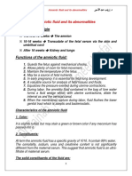 Amniotic Fluid and It's Abnormalities PDF