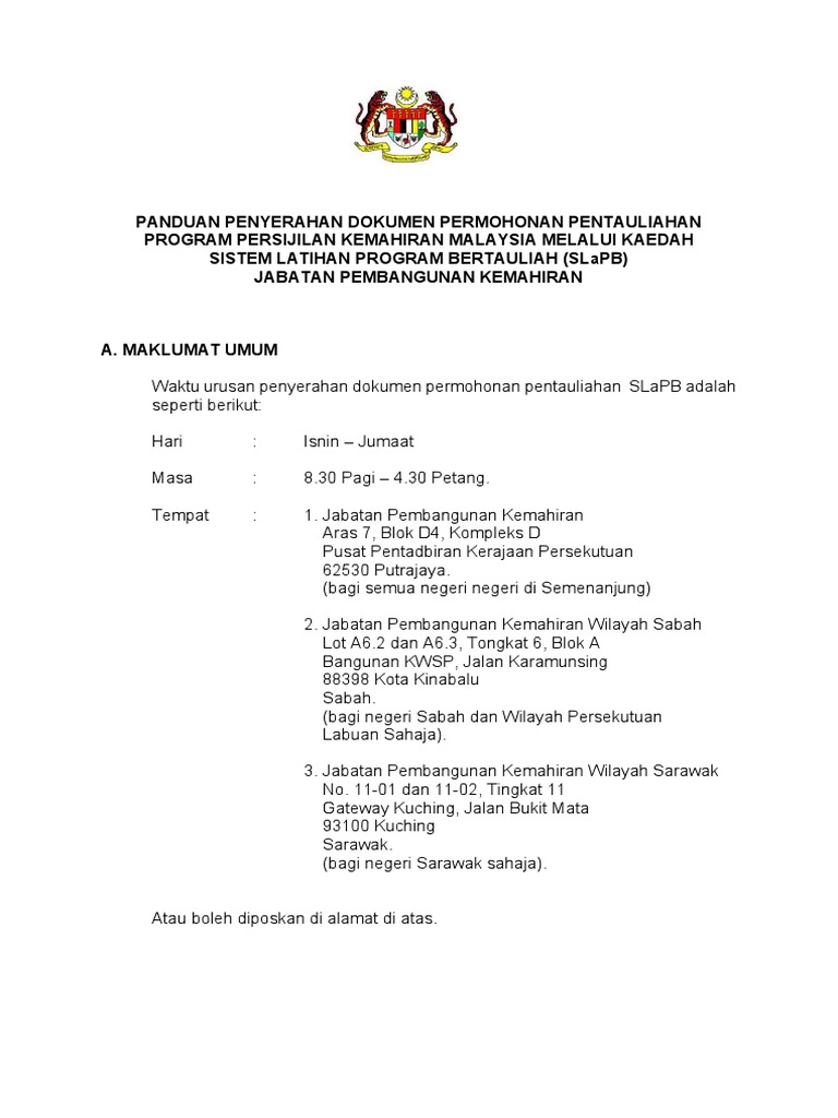 Panduan Penyerahan Dokumen Permohonan Pentauliahan Pdf