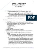 Cia Part 3 - Study Unit 9 Organizational Behavior Core Concepts