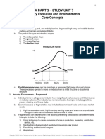 Cia Part 3 - Study Unit 7 Industry Evolution and Environments Core Concepts