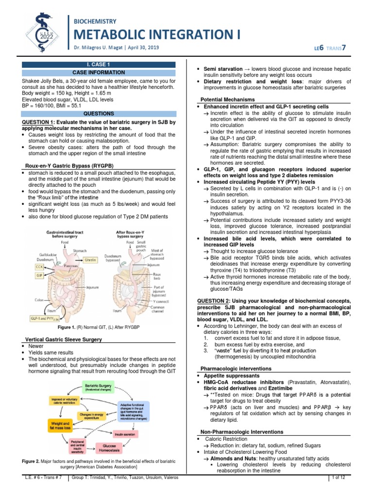 Metabolism PDF Ketosis Bariatric Surgery